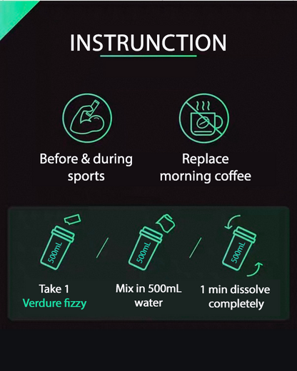 Verdure™ Fasted Fizzy Pre-Workout tablet